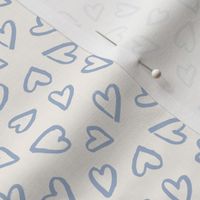 Blue inky hearts, valentines