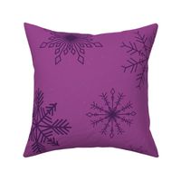 Winter Christmas holiday snowflake in light purple and dark purple
