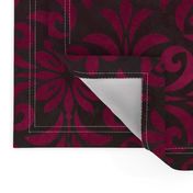 Classic Tile Ornament Pattern Burgundy Crimson Oxblood Red
