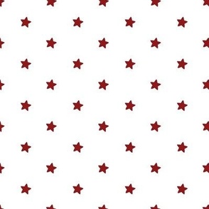Red Stars on White