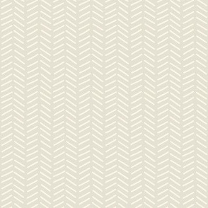  Hand Drawn Herringbone - Cream Sm.