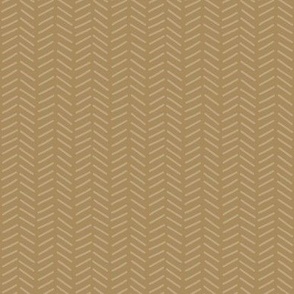 Hand Drawn Herringbone - Gold Sm.