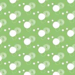 Pistachio Green Circles and dots / small