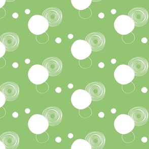 Pistachio Green Circles and dots / medium