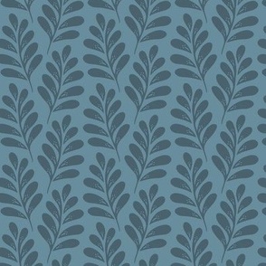 Turning Leaves - Blue Denim Color Sm.