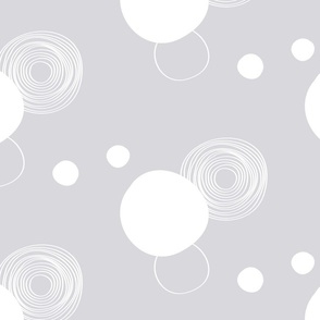Calluna Grey circles and dots /large