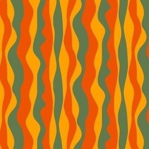 vertical waves green - orange