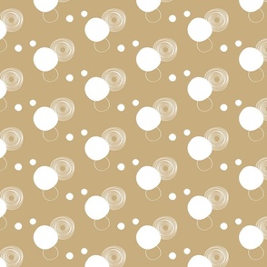 French Beige Circles and dots / small