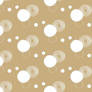 French Beige Circles and dots / medium