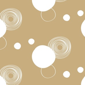 French Beige Circles and dots / large