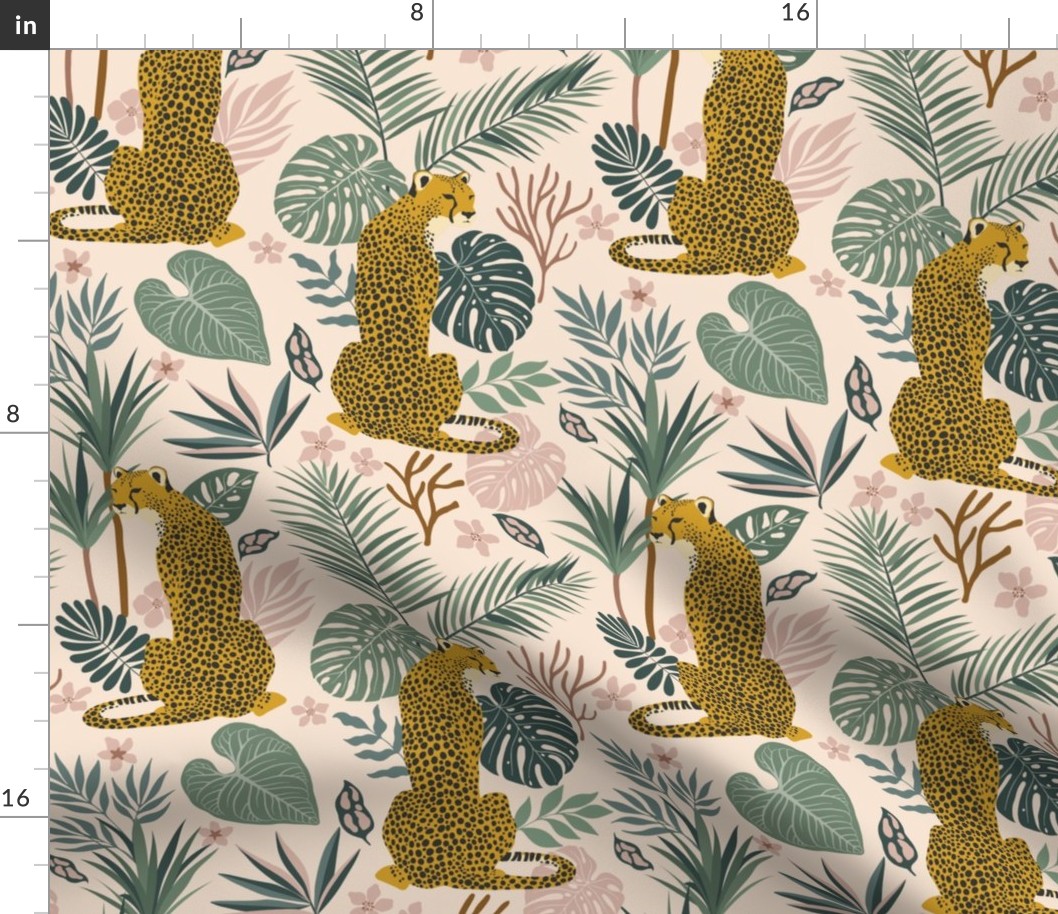 cheetah botanical pattern 01