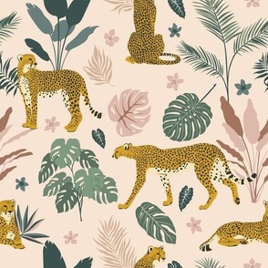 cheetah botanical pattern 03