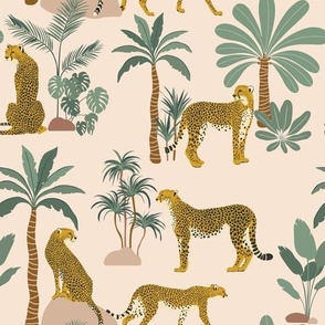cheetah botanical pattern 04
