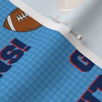 Large Scale Team Spirit Football Go Titans! in Tennessee Colors Navy and Blue 