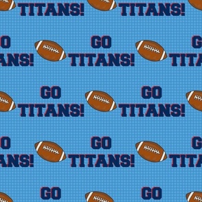 Large Scale Team Spirit Football Go Titans! in Tennessee Colors Navy and Blue 