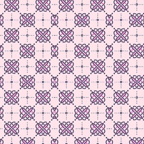 Pink Simple Elegant Solomons Knot Design Minimalistic