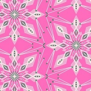 Preppy Christmas snowflake Pink