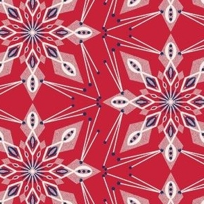 Preppy Christmas snowflake red