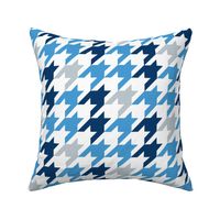 Large Scale Team Spirit Football Houndstooth in Tennessee Titans Colors Blue Navy and Silver