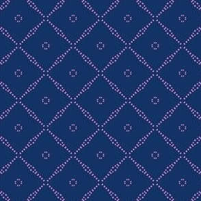 Preppy Christmas Stiching Navy