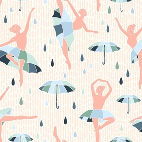 Dancing in the Rain - Ballerinas with Umbrella Skirts