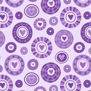 Hearts & Circles: Purple