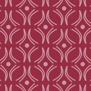 Ornate Trellis in Cranberry Red