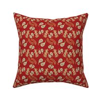 Paisley & Floral on Scarlet Red