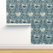 Whimsical Chicken Wallpaper - French Country