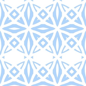 Blue and White Coastal Geometric in Pastel Azure Coastal Blue and White – Jumbo – Coastal Grandmother, Calm Coastal, Blue and White Geometric