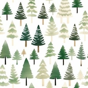 Spruce Forest. Christmas tree. Woodland landscape with fir trees