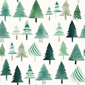 Spruce Forest. Christmas tree. Woodland landscape with fir trees