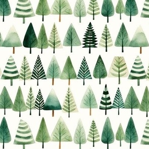 Spruce Forest. Christmas tree. Woodland landscape with fir trees