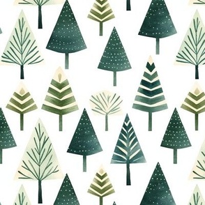 Spruce Forest. Christmas tree. Woodland landscape with fir trees