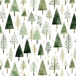 Spruce Forest. Christmas tree. Woodland landscape with fir trees