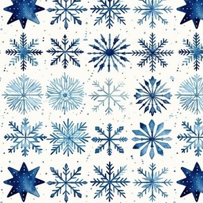 Scandinavian snowflakes. Winter folk ornaments. Merry Christmas