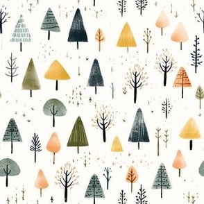 Spruce Forest. Christmas tree. Woodland landscape with fir trees