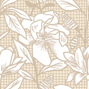 Magnolia sketch window pane check cream