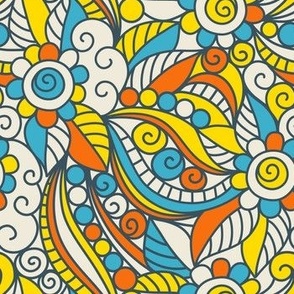 2792 B Small - groovy floral doodle