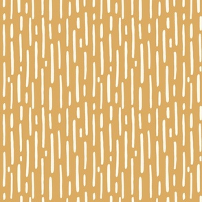 Organic Stripes - Mustard Yellow -  Small  Scale 