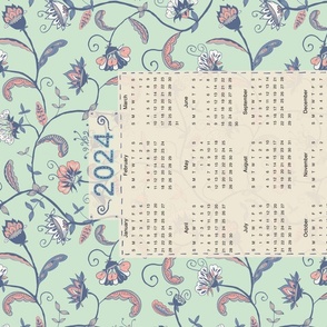 2024 Calendar - Indian Summer - Minty