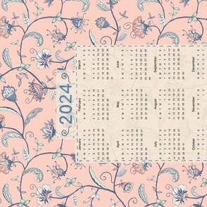 2024 Calendar - Indian Summer Peachy