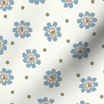 Corn Kernel Floral light blue 