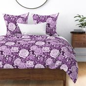 Bold Purple Roses - Large Scale