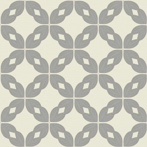 Serene Sandy Brushed Leaf Geometric