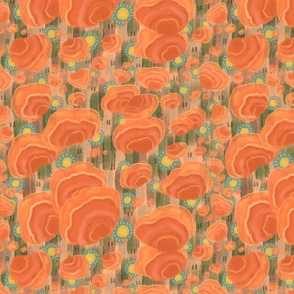 Orange Mushroom  in Phukradueng Pattern