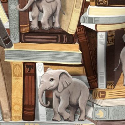 Little Elephant Librarians Medium Print