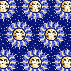 Magic Sun in Navy and Gold