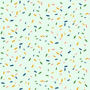 Birthday Sprinkles-Light Green Background