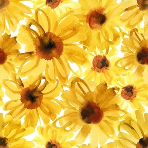 watercolro sunflower